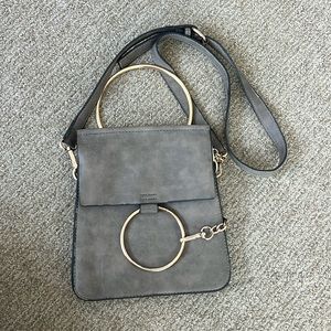 Crossbody bag with gold hardware